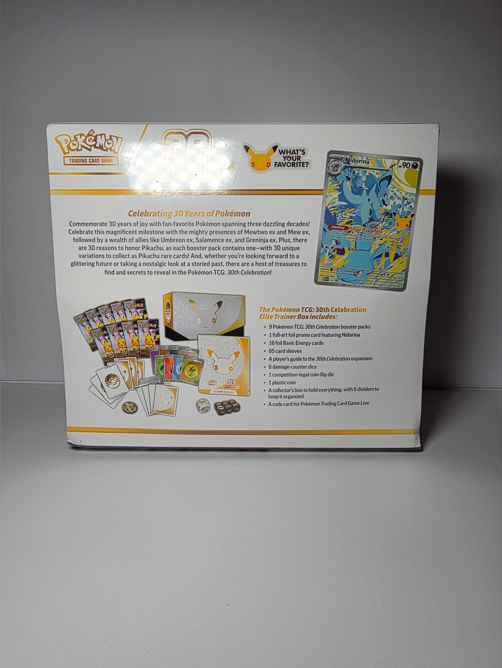 Pokémon TCG: 30th Celebration Elite Trainer Box – Factory Sealed - Picture 2 of 5